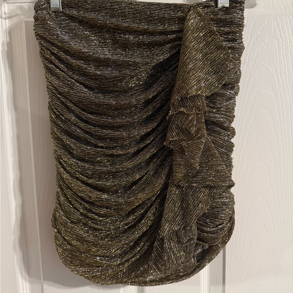Zara Gold Ruched Skirt